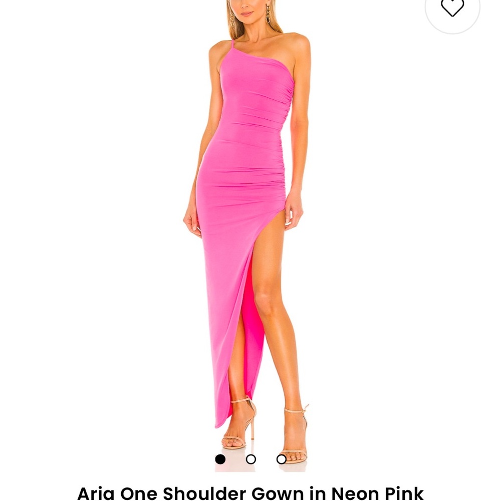 Nookie Aria NWT One Shoulder Neon Pink Gown